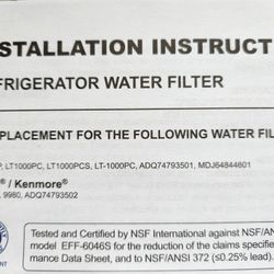 LG Refrigerator Filter Replacements
