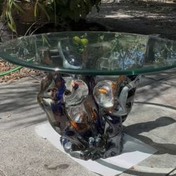 Murano Seguso Viro Glass Side Table