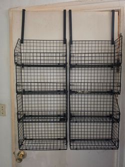 Metal over the door spice rack