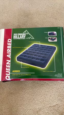 Queen air bed with rechargeable pump