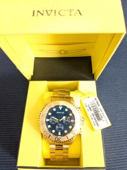 Invicta Men's Pro-Diver Quartz 47mm Gold / Blue Dial