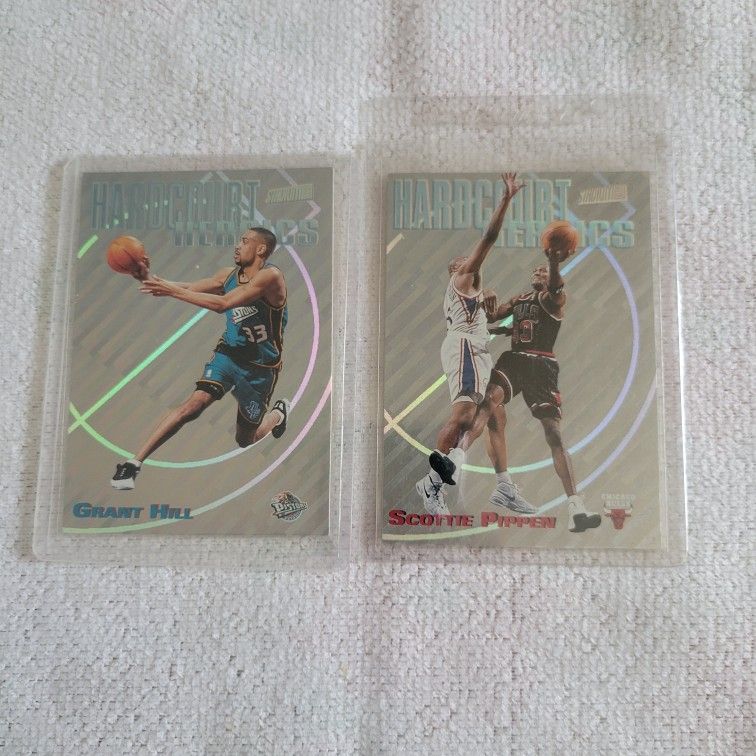 1997 Stadium Club Refractor Grant Hill & Scottie Pippen 2 Card Lot