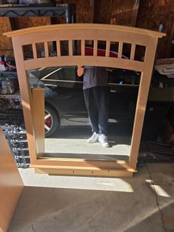 Wood Framed Dresser Mirror