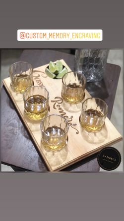 Custom Wood Engraved Drink Holder