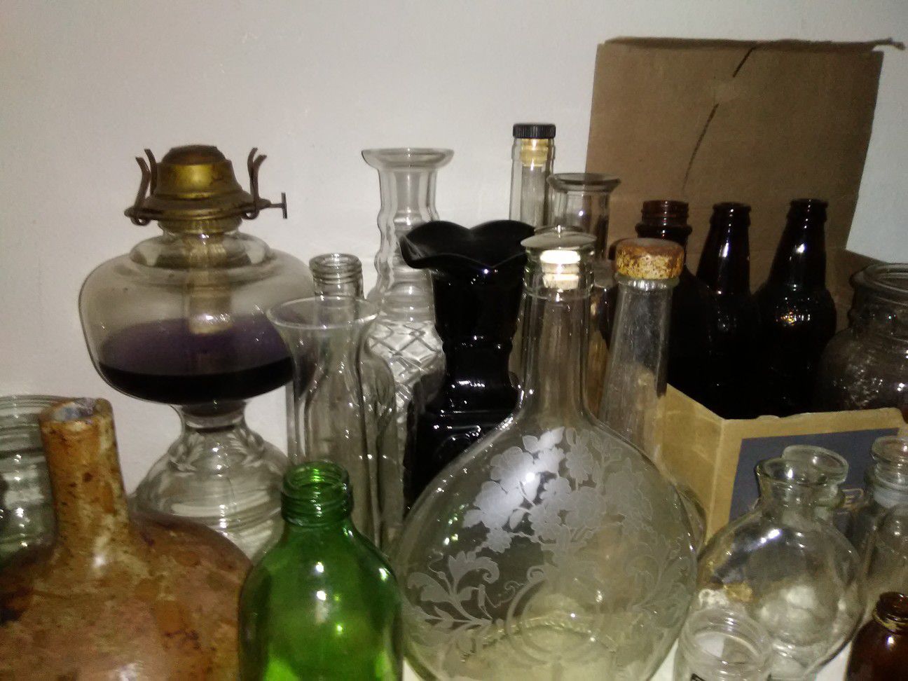 Old Collector's Bottles and Miscellaneous Glass Containers