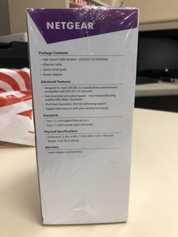 Netgear Cm500v High Speed Docsis 3 0 Cable Modem Cm500v 100nas For Sale In La Verne Ca Offerup Netgear Cm500v High Speed Docsis 3 0 Cable Modem Cm500v 100nas For Sale In La Verne Ca Offerup