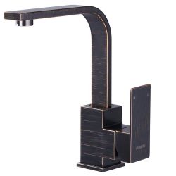 Single-Handle Deck Mount Stainless Steel Bar Faucet with Hot and Cold Dual Modes in Oil Rubbed Bronze