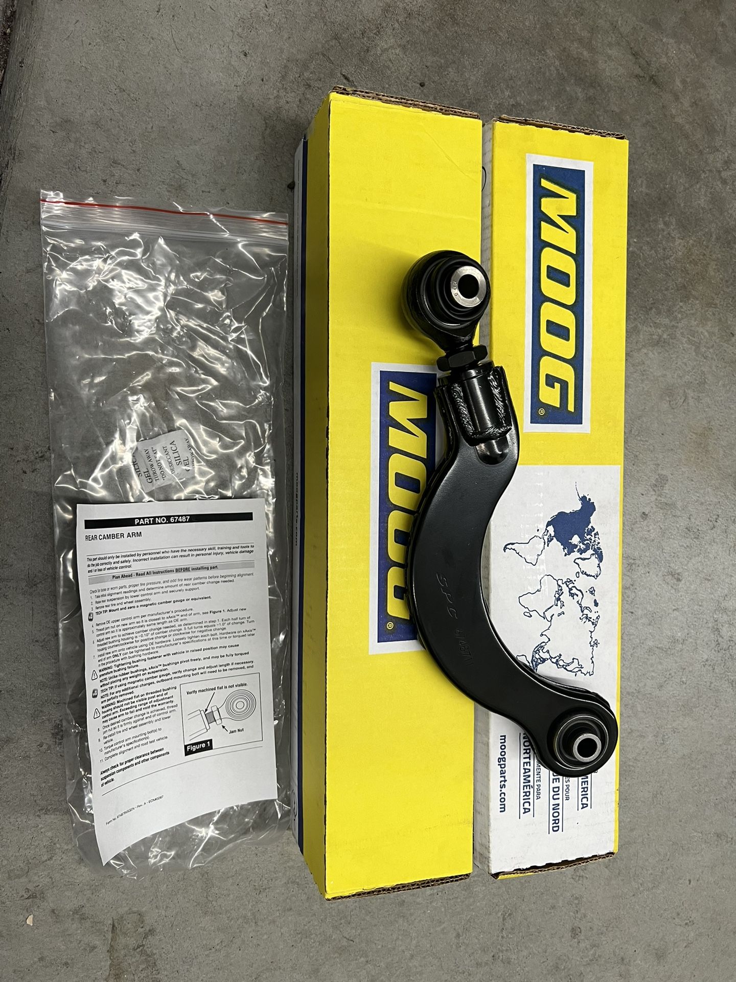 SPC / MOOG Adjustable Camber Arms. New Pair. Scion, Lexus, Toyota