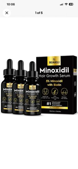 3 pk Beaueli 5% Minoxidil for Men Women, Hair