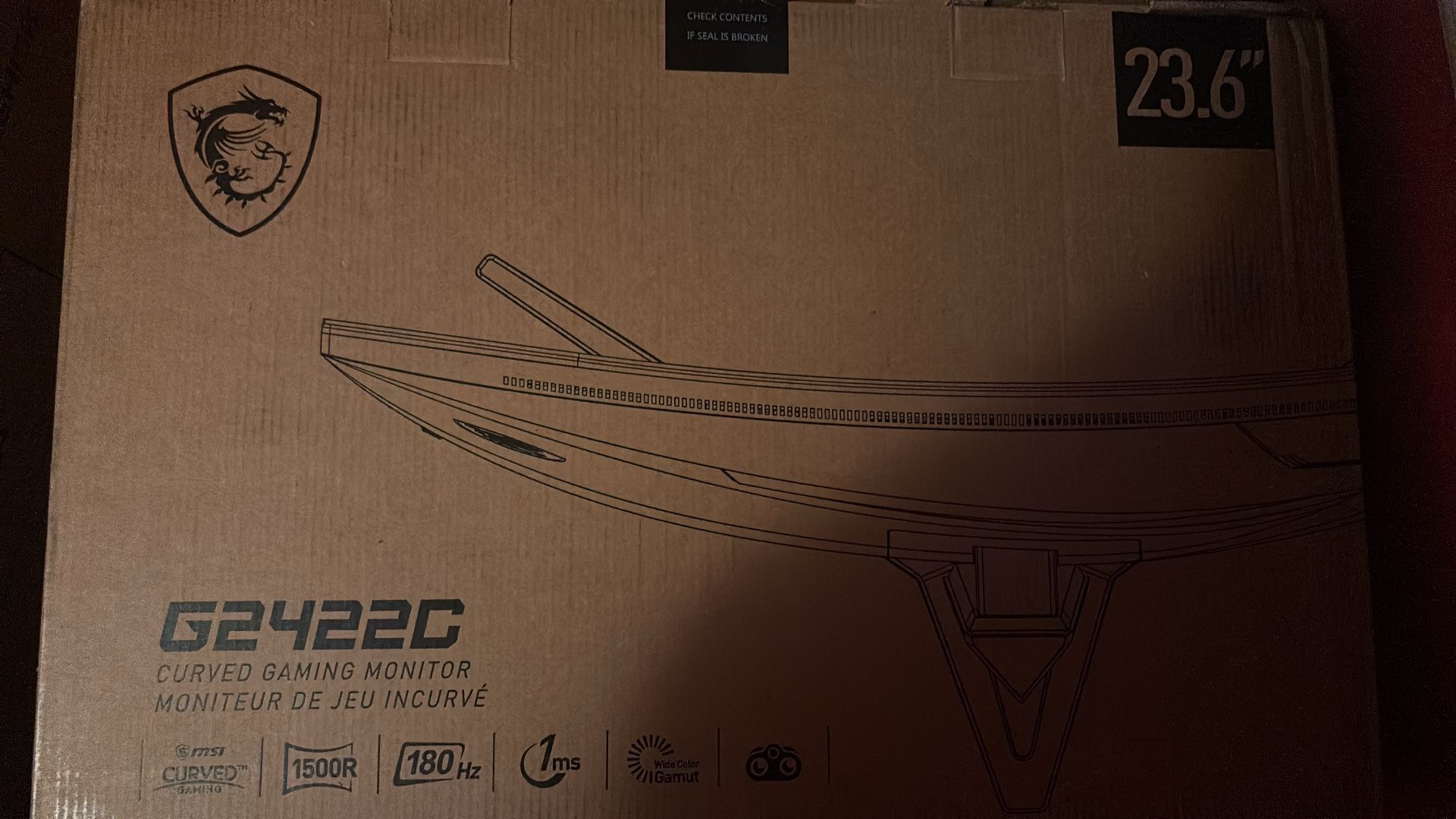 MSI 180hz Curved Gaming Monitor
