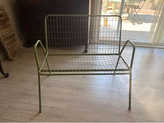 Vintage green metal garden bench