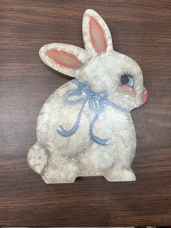 Wood Hand Painted Bunny