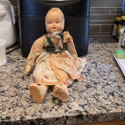 Antique Doll, Made In Poland