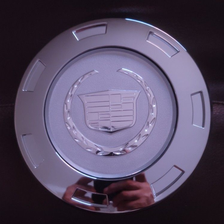 2007-2014 CADILLAC ESCALADE CHROME 22" 7 SPOKE WHEEL CENTER CAP NEW