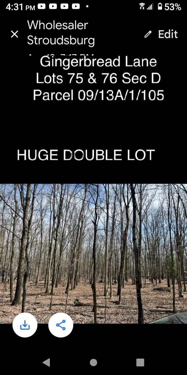 Dubblelot Lot 4 Sale Leisure Lands E Stroudsburg