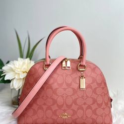 Coach Kathy Satchel Purse Pink 