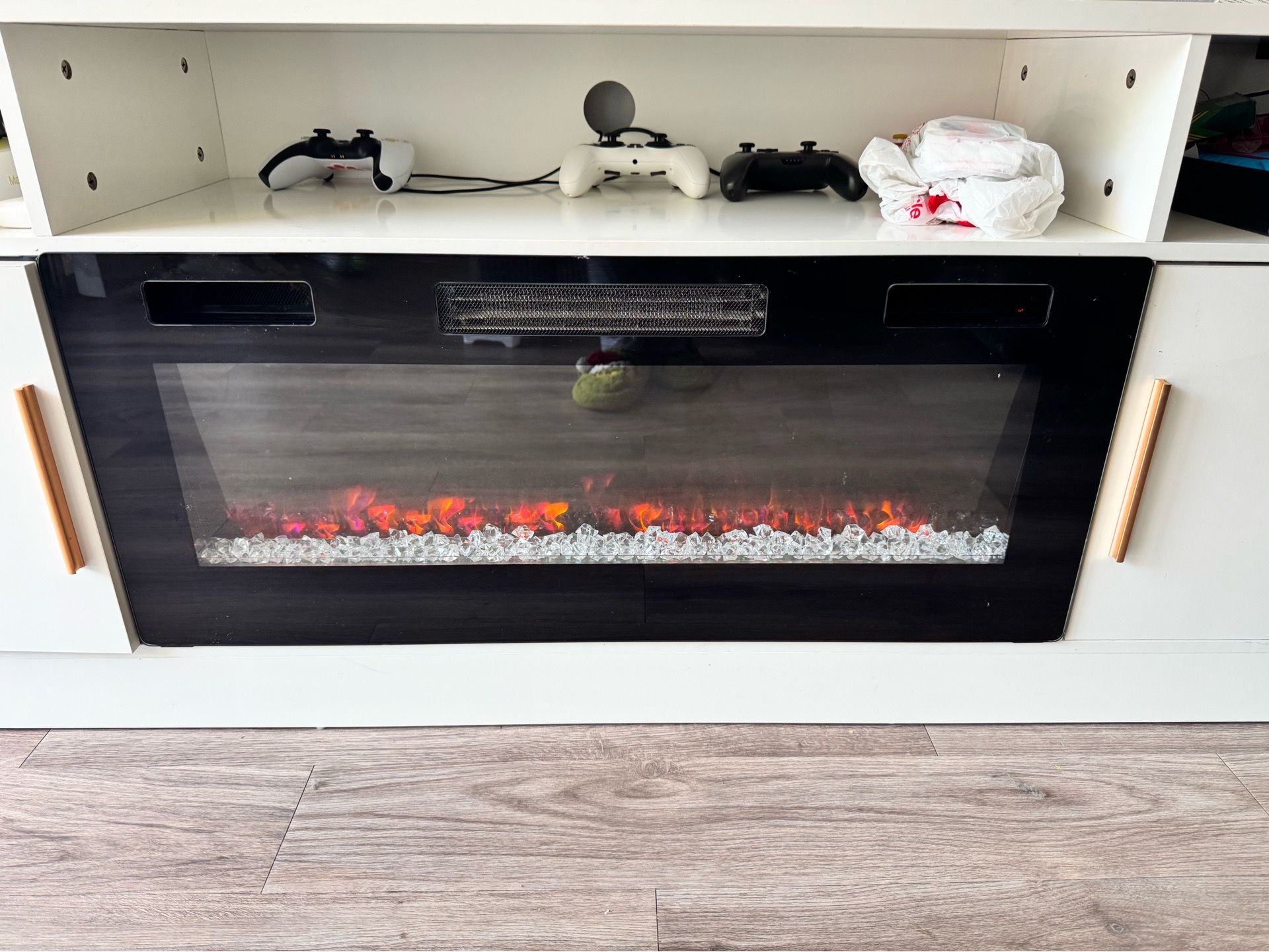 Tv stand fireplace (real heat)