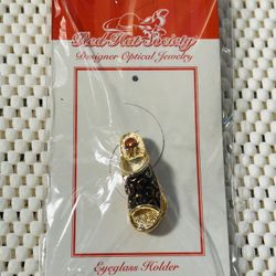 Vtg. Red Hat Society Shoe Pin With A Drop Down Loop For Eyeglasses ID’s NOS