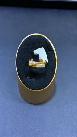 14K Solid Gold Men's Ring Natural Diamond