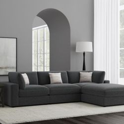 New Dark Grey Sectional Couch 