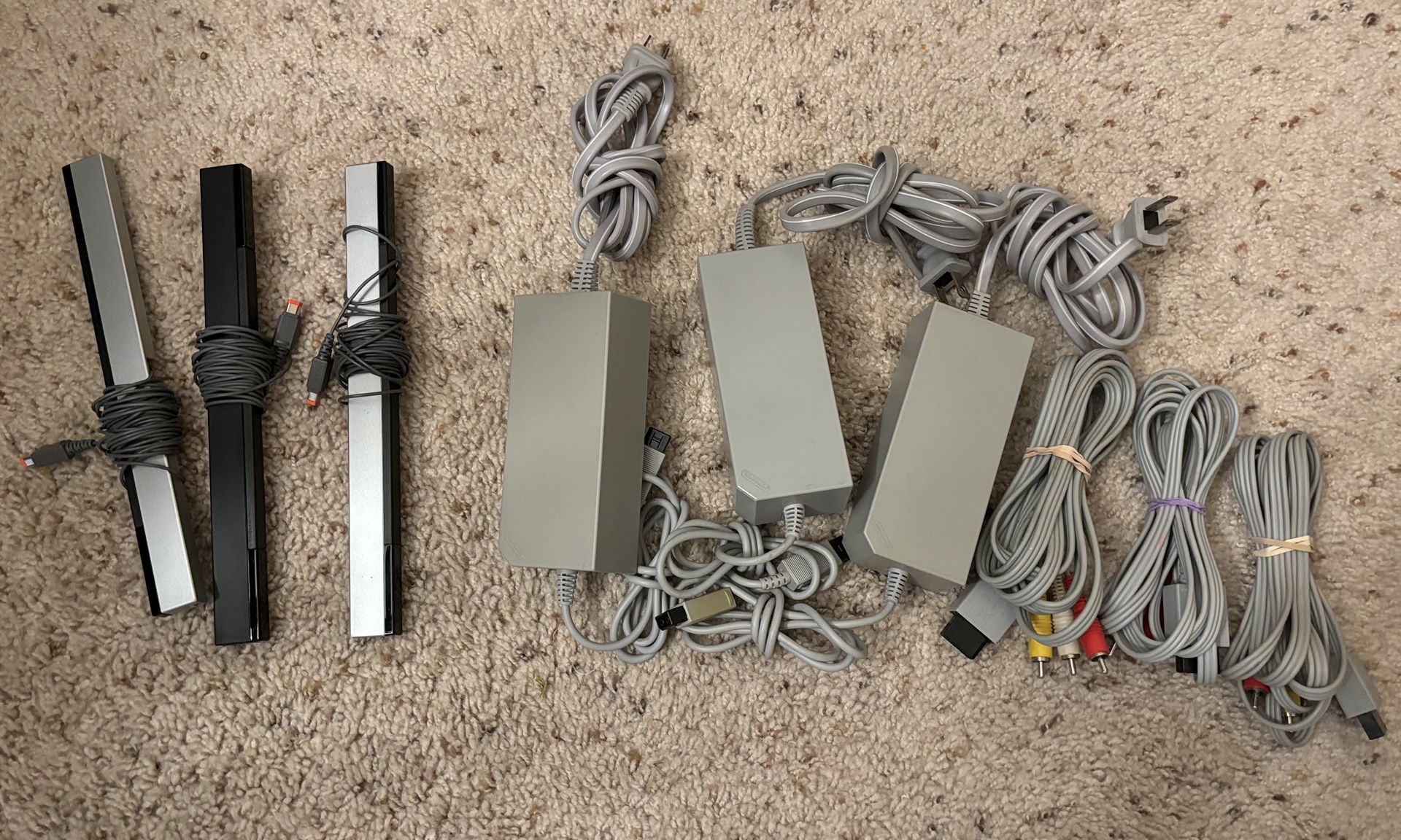 Nintendo Wii cables for sale - Power adapters, AV cables, sensor bars