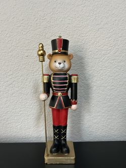 Martha Stewart Christmas Teddy Bear Nutcracker Toy Solider