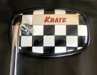 Schwinn Stingray Fastback Midget Manta Ray Krate Reproduction Checkerboard Mirror