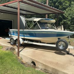 1990 Ski Nautique On TI Tandem Axle Breaking Trailer 