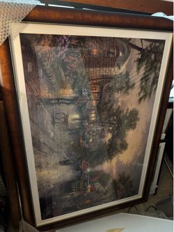 Thomas Kinkade Carmel Sunset Framed New