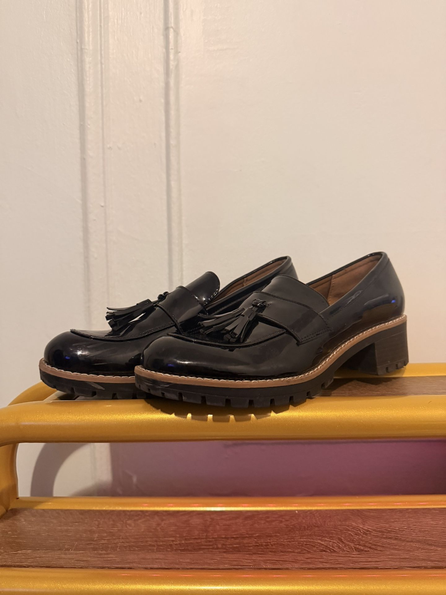 Black loafers