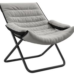 🥨Folding Chair with Padded Cushion, 3-Position Adjustable Recliner with Footstool, Portable Lounge Chair for Home, Office, Indoor & Outdoor Use