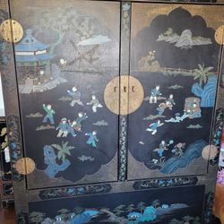 Antique Hard Wood Walldrawer/cabinet 