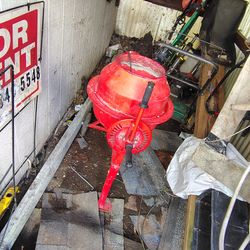 1.25 cubic foot power cement mixer