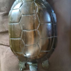 hand carved turtle ashtray