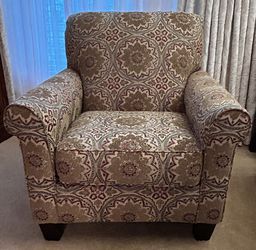 Upholstered Rolled Arm Accent Chair