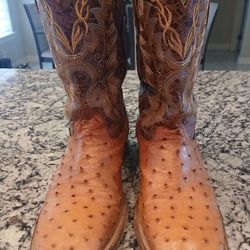 Genuine Ostrich boots 10D