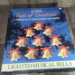 Bells Of Christmas Mr. Christmas Lighted Musical  Brass Vintage 15 Songs 1991
