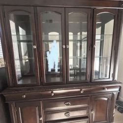 Two Piece Glass Cabinet