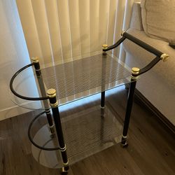 Glass Bar Cart With Wheels