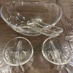 5-Piece Acrylic serving set, Made of heavy weight BPA free New