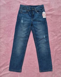 Wonder Nation Girls Jeans Size 8 Blue Straight Denim Stretch