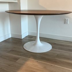 48" solid wood top tulip table