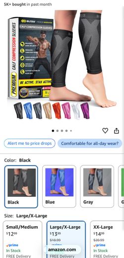 Calf compression sleeves L/XL