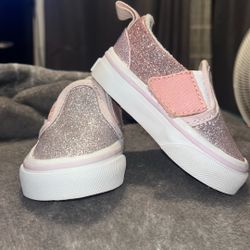 Toddler Pink Glitter Vans 