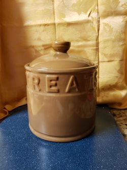 REDUCED PRICE -Doggie treat jar [Ceremic]