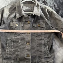 Gap 1969 Large Gray Corduroy Jacket Button Up Trucker Retro Vintage Style Y2K Classic