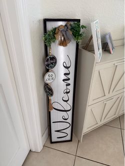Farmhouse Style Porch Welcome Sign