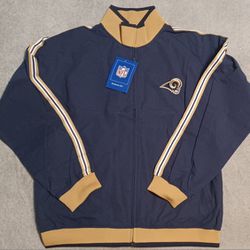 Men's Size Large Los Angeles Rams Coat Jacket Reebok Brand New