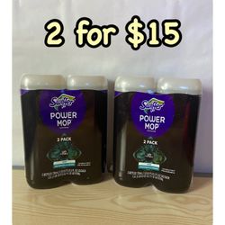 (2) Swiffer PowerMop Floor Cleaning Solution with Unstopables Fresh Scent, 25.3 fl oz, 2 Pack 