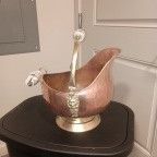 Vintage Copper Coal Shuttle